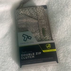 Travelon Double Zip Clutch, RFID